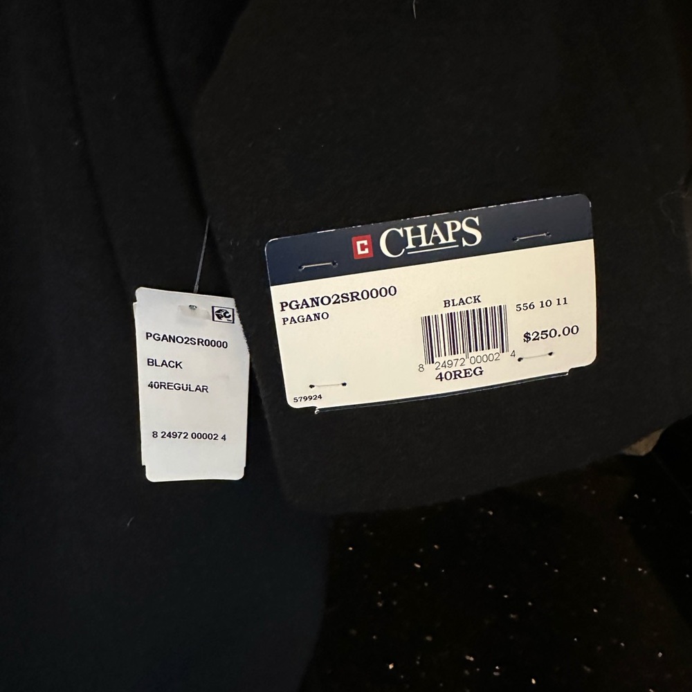 Chaps Wool Blend Luxury Black Men’s Overcoat (40 Reg) - Picture 4 of 4
